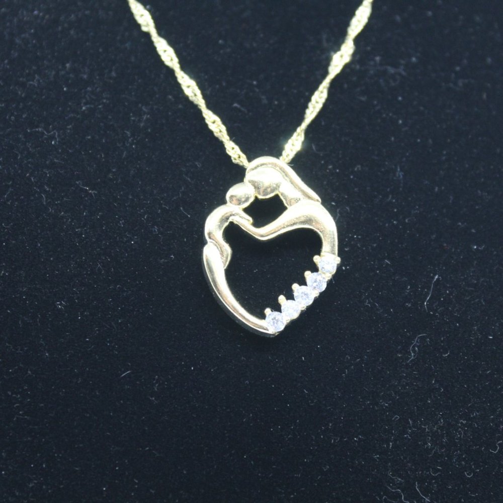 Gold Plated 925 sterling silver‎ stamped necklace